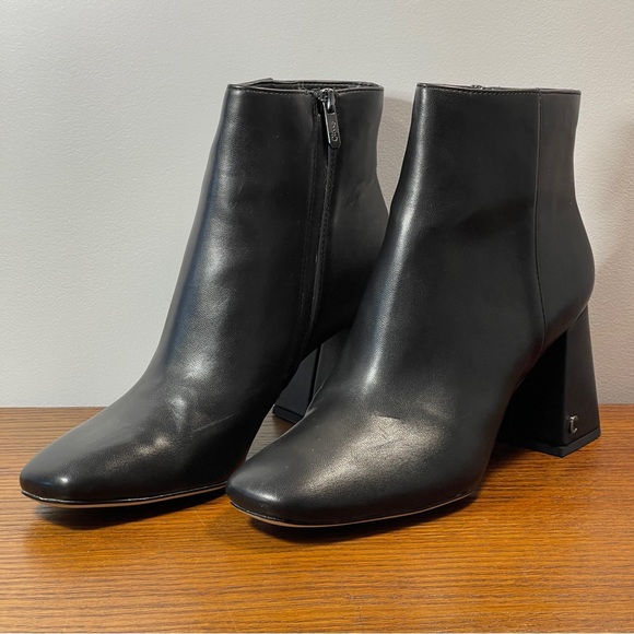 NWT | Circus by Sam Edelman Kate Bootie Ankle Boot Black Napa Leather - Picture 1 of 16